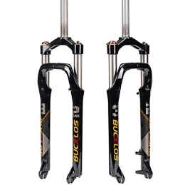 BUCKLOS Mountain Bike Fork 【UK Stock】 26 * 4.0 inch Fat Tire Mountain Bike Fork, 100mm Travel Spacing Hub 135mm 1 1 / 8 Straight Tube Manual Lockout MTB Suspension 9mm QR Oil Spring Front Forks, fit Snow Beach Mountain Bike