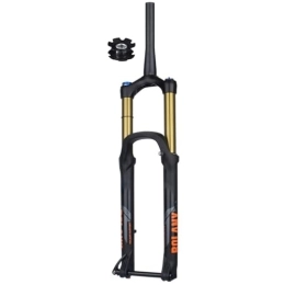 FukkeR Spares 1-1 / 8'' Tapered Bike Air Suspension Fork 27.5 / 29 MTB Mountain Bicycle Front Forks Rebound Adjust 160mm Travel Thru Axle 15 * 110 Manual Remote Lockout (Color : Gold Manual, Size : 27.5inch)