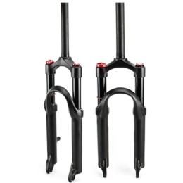 20 Inch Mountain Bike Front Forks Rebound Adjustment MTB Bicycle Air Supension Fork 1-1/8" Straight Tube 100mm Travel 9mm * 100mm QR Axle Fit DH XC AM