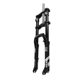 Boxkat Mountain Bike Fork 20 Inch Snow Beach XC Mountain Bike Double Shoulder Oil Spring Front Fork, Fit 4.0" Tire Travel 160mm QR 9mm Bicycle Fat Fork (Color : Black, Size : 26inch)