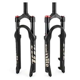 TISORT Mountain Bike Fork 24 Inch Mountain Bike Air Fork Travel 90mm Straight Tube MTB Suspension Forks Manual Lockout 1-1 / 8 Threadless Bicycle Front Fork