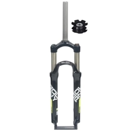 FukkeR Spares 24 Inch MTB Bicycle Front Fork 1 1 / 8 Inch Straight Steerer Mountain Bike Suspension Forks Mechanical 100mm Travel Quick Release 9 * 100mm Disc Brake (Color : Black yellow, Size : 24inch)
