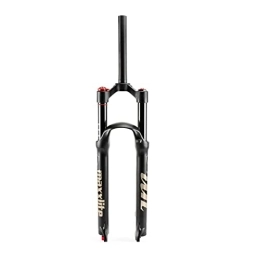 SHKJ Mountain Bike Fork 26 / 27.5 / 29 Air MTB Suspension Fork, Rebound Adjust Straight / Tapered Tube 28.6mm QR 9mm Travel 100mm Manual Lockout Mountain Bike Forks (Color : Black Straight Tube, Size : 26inch)