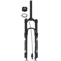 FukkeR Spares 26 / 27.5 / 29 In Air MTB Bicycle Suspension Fork 1-1 / 8'' Straight Mountain Bike Front Forks Gas Shock QR 9 * 100mm Travel 100mm Manual Remote Lockout XC AM (Color : Black remote, Size : 27.5inch)