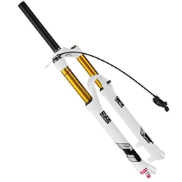MabsSi Mountain Bike Fork 26 27.5 29 Inch Air Mountain Bicycle Front Fork 130mm Travel Manual Lockout, With Rebound Adjust Ultralight Disc Brake Bike MTB Suspension Forks(Size:26 INCH, Color:STRAIGHT REMOTE LOCK)