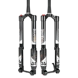 SuIcra Mountain Bike Fork 26 27.5 29 Inch Air Supension Front Fork, 120mm Travel 1-1 / 2" Manual Lockout 15 * 110mm Axle Mountain Bike Inverted Fork Accessories