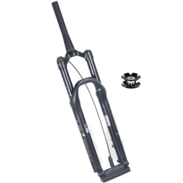 Dunki Mountain Bike Fork 26 / 27.5 / 29 Inch Air Suspension Fork 120mm Travel Damping 1-1 / 2" Tapered Tube 110x15mm Thru Axle RL With Disc Brake Mountain Bike Front Forks (Color : Black, Size : 26inch) (Black 26inch)