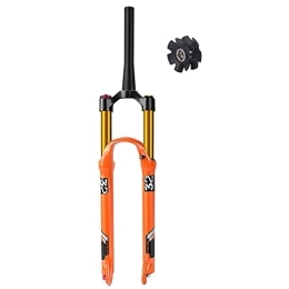 MabsSi Mountain Bike Fork 26 / 27.5 / 29 Inch Air Ultralight Alloy Mountain Bike Forks, Rebound Adjust QR 9mm Travel 140mm MTB Suspension Fork For 1.5-2.45" Tires(Size:26 INCH, Color:TAPERED MANUAL LOCKOUT)