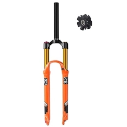 MabsSi Mountain Bike Fork 26 / 27.5 / 29 Inch Air Ultralight Alloy Mountain Bike Forks, Rebound Adjust QR 9mm Travel 140mm MTB Suspension Fork For 1.5-2.45" Tires(Size:27.5 INCH, Color:STRAIGHT MANUAL LOCKOUT)