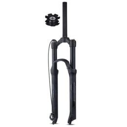 FukkeR Spares 26 27.5 29 Inch Bike Air Suspension Fork 1 1 / 8'' Straight Tube MTB Mountain Bikes Front Forks 100mm Travel Spacing Hub 100mm 9mm QR Axle With Damping (Color : Black remote, Size : 27.5inch)