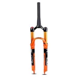 TISORT Mountain Bike Fork 26 / 27.5 / 29 Inch Bike Air Suspension Fork 100mm Travel 1 / 8 Straight Tapered Tube Manual Remote Lockout Bicycle Forks QR 9mm Fit Mountain Road Bike (Color : Tapered manual, Size : 27.5")