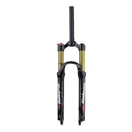 Generic Mountain Bike Fork 26 / 27.5 / 29 Inch Magnesium Alloy Mountain Bike Fork Rebound Adjustment, Air Supension Front Fork 120mm Travel, 9mm Axle, Disc Brake, straight shoulders, 26inch