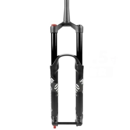 OMDHATU Mountain Bike Fork 26 / 27.5 / 29 Inch Mountain Bike Air Shock Suspension Fork Rebound Adjust Manual Lockout 1-1 / 2 Inch Tapered Steerer 160mm / 180mm Travel Disc Brake Thru Axle 110mm*15mm ( Color : Black , Size : 27.5inch )