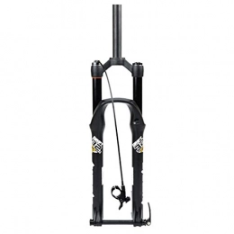 BaiHogi Mountain Bike Fork 26 27.5 29 Inch Mountain Bike Fork Fork Bicycle Air Suspension Straight 1-1 / 8" Travel 135mm Disc Brake Fork Through Axle 15mm RL Bicycle Assembly Accessories (Color : Black, Size : 26inch)
