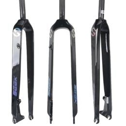  Spares 26 / 27.5 / 29 Inch Mountain Bike Front Fork MTB Fork, Carbon Fibre Stiff Fork / 1-1 / 8" Straight Tube 28.6 * 300mm / Disc Brake / Open Gear 100mm / Suitable For Mountain Biking(Racing, Climbing)