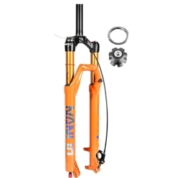 FukkeR Spares 26 27.5 29 Inch Mountain Bike Suspension Fork Damping Adjustment XC AM MTB Bicycle Front Forks 1-1 / 8 Straight Tube Travel 120mm Quick Release 9 * 100mm (Color : Orange Remote, Size : 29inch)