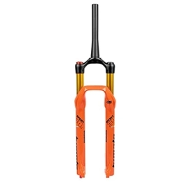 ZFF Spares 26 27.5 29 Inch MTB Air Suspension Fork Travel 100mm XC Mountain Bike Front Forks Damping Adjustment 1-1 / 2" Shoulder Control Quick Release Magnesium +Aluminum Alloy ( Color : Orange , Size : 26inch )