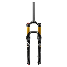 ZFF Mountain Bike Fork 26 27.5 29 Inch MTB Air Suspension Fork Travel 100mm XC Mountain Bike Front Forks Damping Adjustment 1-1 / 8" Shoulder Control Quick Release Magnesium +Aluminum Alloy ( Color : Gold , Size : 27.5inch )