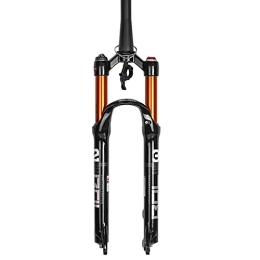 YIKUN Mountain Bike Fork 26 / 27.5 / 29 inch MTB Bicycle Air Suspension Fork Travel 100mm 1-1 / 8" / 1-1 / 2" Straight / Tapered Tube QR 9mm Manual / Remote Lockout XC AM Ultralight Mountain Bike Front Forks, Tapered Remote, 27.5 inch