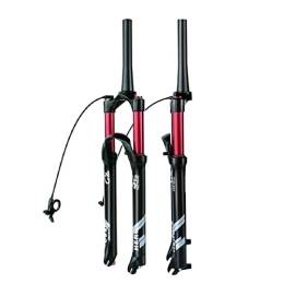 PHOCCO Mountain Bike Fork 26 / 27.5 / 29 Inch MTB Suspension Fork Rebound Adjust 1-1 / 8" Straight / Tapered Tube QR 9mm Bicycle Fork Ultralight Magnesium Alloy Travel 120mm Mountain Bike Front Forks ( Color : Tapered Remote , Size :
