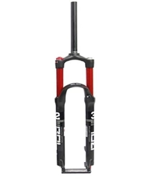 DJiess Spares 26 / 27.5 / 29 Inch MTB Suspension Fork, Straight Tube Tube Mountain Bike Forks Mountain Bike Front Forks Red, 26 inches