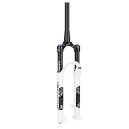 SJHFG Mountain Bike Fork 26 / 27.5 / 29 Inch Suspension Forks, MTB Front Suspension Forks Mountain Bike Damping Air Fork Spinal Canal 1-1 / 2” (Color : White, Size : 27.5inch)