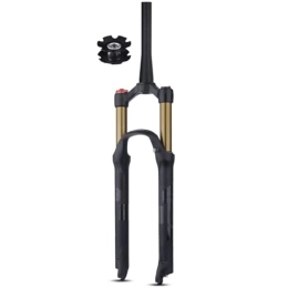 FukkeR Spares 26 27.5 29 Inches MTB XC Bicycle Suspension Fork Damping Rebound 28.6mm Tapered Tube Mountain Bike Air Front Forks QR 100 * 9 Travel 100mm Manual Remote (Color : Gold manual, Size : 26inch)