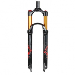 ZHUOYUE Mountain Bike Fork 26" / 27.5" / 29" Mountain Bike Air Fork Bicycle Suspension Fork MTB Fork Front Fork 30mm Straight Tube 9mm QR Manual Lockout, Red-29inch