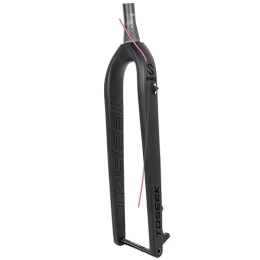 Spares 26 / 27.5 / 29 Mountain Bike Carbon Fiber Rigid Forks Ultralight Front Fork Thru Axle 15X100mm Disc Brake 1-1 / 8 Tapered Tube MTB Bicycle Fork (Color : Black-A, Size : 26")