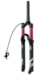 HSQMA Mountain Bike Fork 26 / 27.5 / 29'' Mountain Bike Suspension Fork 100mm Travel MTB Air Fork Rebound Adjustable Disc Brake Bicycle Front Fork QR 9mm 1-1 / 8 1-1 / 2 HL / RL (Color : Tapered remote, Size : 29'')
