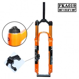 TianyiTrade Spares 26" 27.5" 29" Mountain Bike Suspension Fork Alloy MTB Air Fork 1-1 / 8" Disc V-type Travel 100mm Orange (Size : 26")