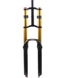 Generic Spares 26 / 27.5 / 29'' Mountain Bike Suspension Forks Downhill Disc Brake MTB Air Fork 1-1 / 8 Double Shoulder Front Fork With Damping 140mm Travel QR 9mm HL 2440g (Color : Black A, Size : 27.5 inch) (Gold