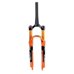 HSQMA Mountain Bike Fork 26 / 27.5 / 29 MTB Air Fork Mountain Bike Suspension Fork Travel 100mm 1-1 / 8'' Straight / Tapered Front Fork QR 9mm Manual / Remote (Color : Tapered HL, Size : 26'')