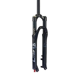 Generic Spares 26 / 27.5 / 29 MTB Suspension Fork, Rebound Adjust Straight Tube 28.6mm Travel 120mm Manual / Crown Lockout Mountain Bike Forks, Ultralight Gas Shock XC Bicycle, shoulder control, 26inch