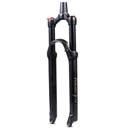 Asiacreate Spares 26 / 27.5 / 29in MTB Bicycle Suspension Fork 1-1 / 2" QR 9mm Bicycle Forks 100mm Travel Rebound Adjustment Air Front Fork Disc Brake (Color : 27.5''Black, Size : Shoulder control)