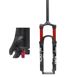 SJHFG Mountain Bike Fork 26 / 27.5 / 29inches MTB Bicycle Suspension Fork, Aluminum Alloy Rebound Adjust Double Air Chamber Suspension Fork (Color : Red tube, Size : 29inch)
