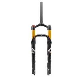 OMDHATU Mountain Bike Fork 26*4.0 Air Suspension Fork 1-1 / 8" Straight Steerer Manual / Remote Lockout 130mm Travel Disc Brake Quick Release 135mm*9mm Fit Snow / beach / mountain Bikes E-bike XC And AM ( Color : Gold , Size : A )