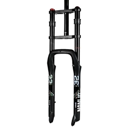 ITOSUI Mountain Bike Fork 26 Inch 4.0 Fat Tire Electric Bike Air Suspension Fork 135mm Travel 1-1 / 8" Straight Tube MTB Manual Lockout 9mm QR Mountain Bike Double Shoulder Ebike Front Forks