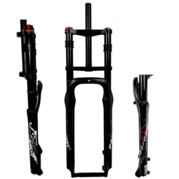 FukkeR Spares 26 Inch Air MTB Suspension Fork 4.0 Fat Tire Mountain Bike Front Forks 140mm Travel Spacing Hub 135mm 9mm QR 1 1 / 8 Straight Tube Snow Beach XC E-Bikes (Color : Black Matte, Size : 26inch)