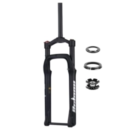 Dunki Spares 26 Inch Air Suspension Fork 4.0 Fat Tire 1-1 / 8" Straight Tube Air Damping Thru Axle 15x115mm 120mm Travel Ultralight Mountain Bike Front Forks (Black 26inch)