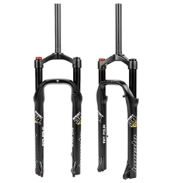 QFWRYBHD Mountain Bike Fork 26-inch MTB Air Fork Snow Beach Fat Mountain Bike Fork 1 1 / 8 Straight Tube Travel 100MM, Rebound Adjustment Bicycle Front Forks for 4.0" Tire Disc Brake, fit Mountain / XC / ATV Bikes ( Color : Svart )