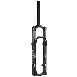 TYXTYX Spares 27.5" 1-1 / 8" MTB Suspension Fork, Mountain Bike Aluminum Alloy Cone Disc Brake Damping Adjustment Travel 100mm Black
