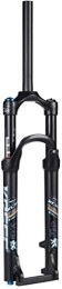 MGE Spares 27.5" 1-1 / 8" MTB Suspension Forks, Mountain Bike Aluminum Alloy Cone Disc Brake Damping Adjustment Travel 100mm Black (Color : B, Size : 26 inch)