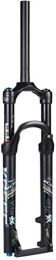 MGE Spares 27.5" 1-1 / 8" MTB Suspension Forks, Mountain Bike Aluminum Alloy Cone Disc Brake Damping Adjustment Travel 100mm Black (Color : B, Size : 27.5inch)