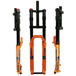 Asiacreate Mountain Bike Fork 27.5 29'' Air Suspension Fork 1-1 / 8'' Straight Tube Thru Axle 15mm MTB Shock Absorber Air Forks Double Shoulder 140mm Travel With Damping HL Bicycle Front Fork ( Color : Orange , Size : 29inch )