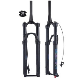 FukkeR Mountain Bike Fork 27.5 / 29 Inch Bicycle Air Suspension Fork 1-1 / 8 Tapered MTB Mountain Bike Front Forks Rebound Adjust Travel 120mm Thru Axle 15 * 100 Manual Remote XC AM (Color : Black remote, Size : 27.5inch)