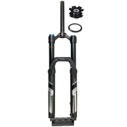 FukkeR Spares 27.5 29 Inch MTB Air Suspension Fork 1-1 / 8" Straight Ultralight Mountain Bike Front Forks Travel 165mm Thru Axle 15 * 110mm Manual Lockout XC AM Damping (Color : Black silver, Size : 27.5inch)