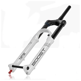 TISORT Mountain Bike Fork 27.5 / 29 Inch MTB Fork 160mm Travel, 1-1 / 2" Tapered Mountain Bike Fork Rebound Adjust, 15mm×110mm Axle, Manual Lockout DH / AM Bicycle Forks (Color : White, Size : 29")