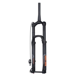 MirOdo Mountain Bike Fork 27.5 / 29" Mountain Bike Pneumatic Fork Taper Tube Travel 160mm Bicycle Shock Absorber Fork Damping Adjustment Thru-Axle 15*110mm Magnesium Alloy Forks For MTB AM / XC ( Color : Black / Remote , Size : 27.5
