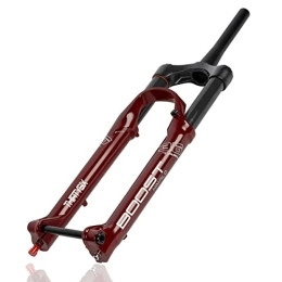 Asiacreate Spares 27.5 29er MTB Air Suspension Fork 1-1 / 2'' Downhill Thru Axle 110*15mm AM Mountain Bike Forks Rebound Adjustment 120MM Travel TRAIL Bicycle Part Accessory For 3.0 Tire ( Color : Red , Size : 27.5inch )